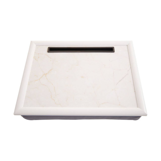 Premier Housewares Portada Ecru Marble Lap Tray With Ipad Holder