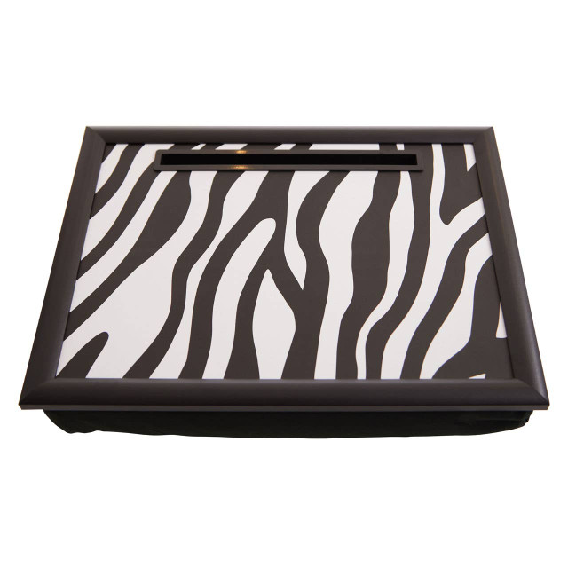 Premier Housewares Portada Mono Zebra Lap Tray With Ipad Holder
