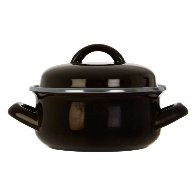 Premier Housewares Porter 12cm Dia Black Mini Casserole Dish