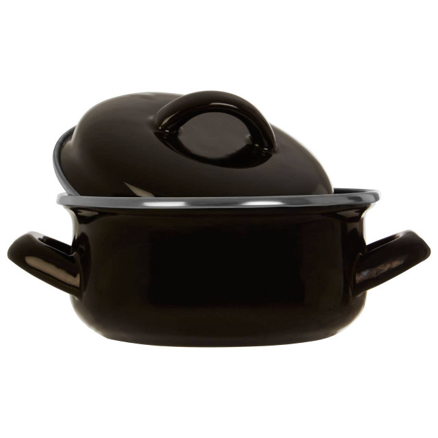 Premier Housewares Porter 12cm Dia Black Mini Casserole Dish
