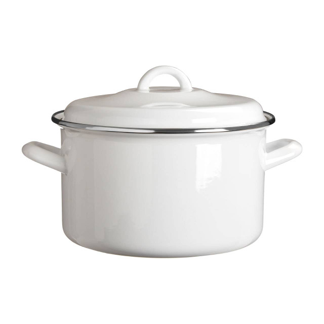 premier housewares Porter 4700ml White Enamel Casserole Dish