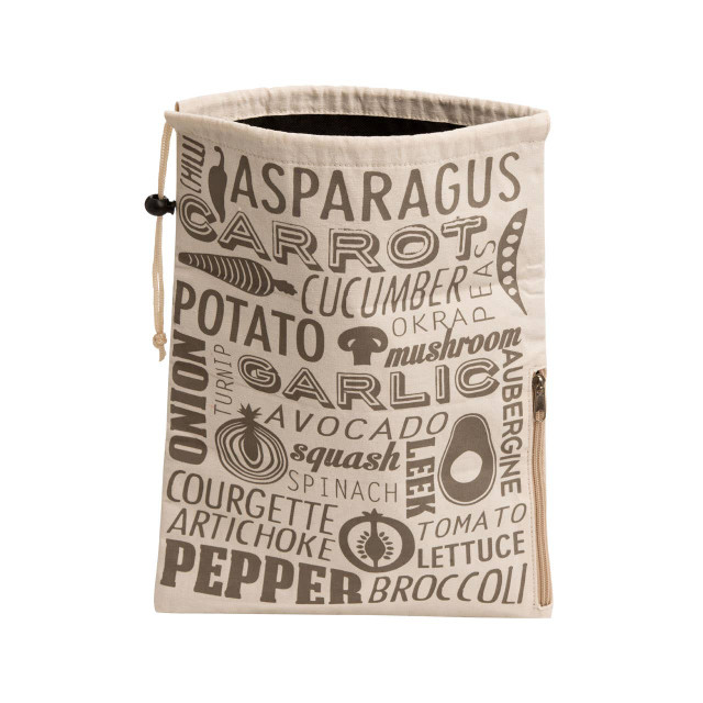 Premier Housewares Porter Grey And Natural Vegetable Bag