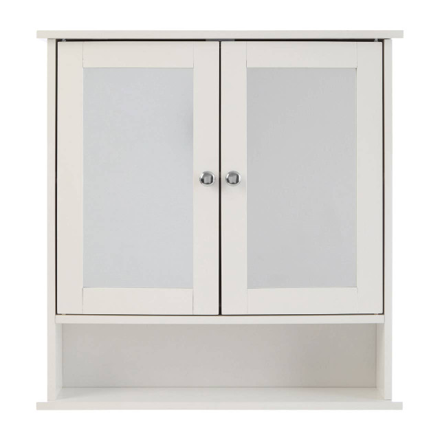 Premier Housewares Portland Bathroom Cabinet With Mirrored Doors