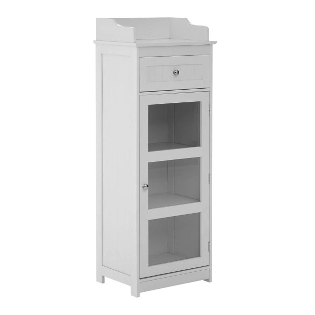 Premier Housewares Portland Glass Door Floor Standing Cabinet