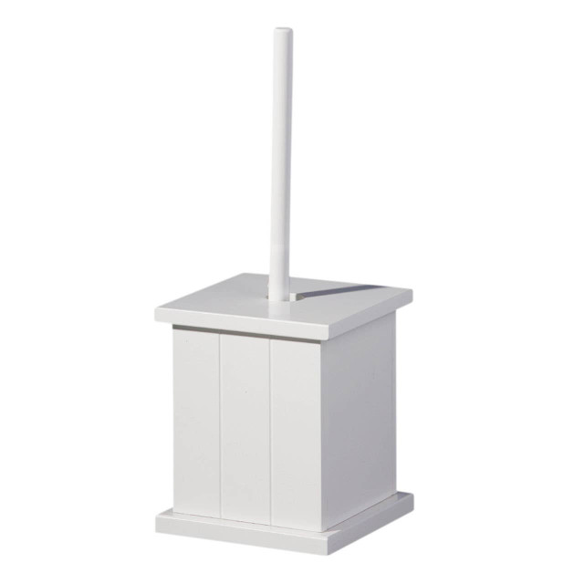 premier housewares Portland White Wooden Toilet Brush Holder