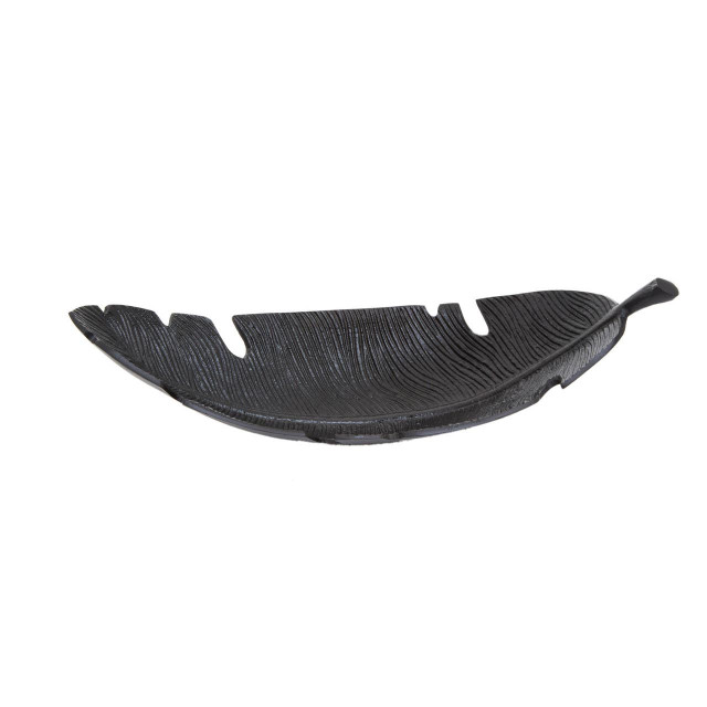 Premier Housewares Prato Black Finish Curved Leaf Dish