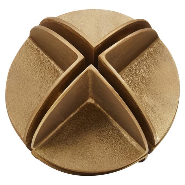 Premier Housewares Prato Brass Finish Segmented Spherical Sculpture