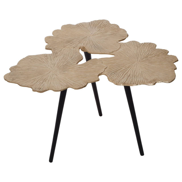premier housewares Prato Gingko Gold Top Large Side Table
