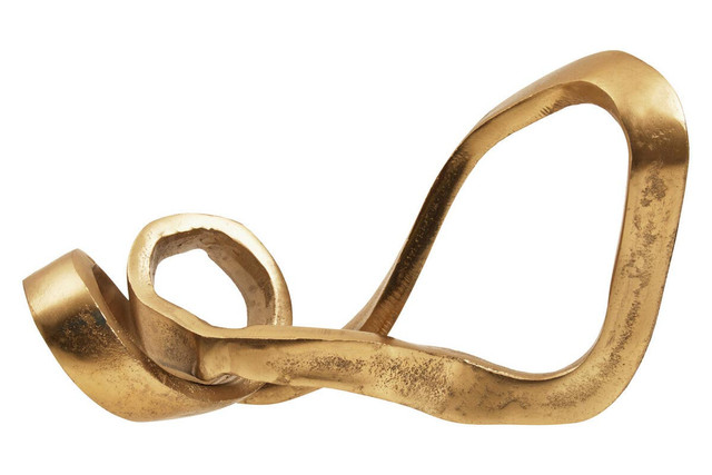 Premier Housewares Prato Gold Finish Abstract Knot Sculpture