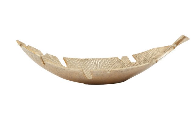 premier housewares Prato Gold Finish Curved Leaf Dish