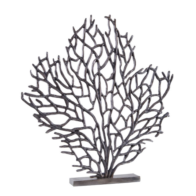 Premier Housewares Prato Large Black Nickel Finish Coral Sculpture