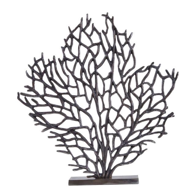 premier housewares Prato Large Black Nickel Finish Coral Sculpture