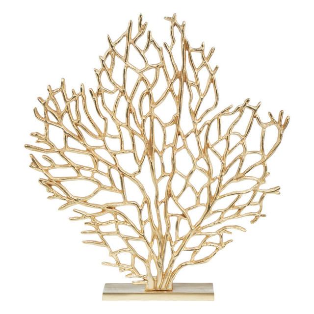 Premier Housewares Prato Large Gold Finish Coral Sculpture