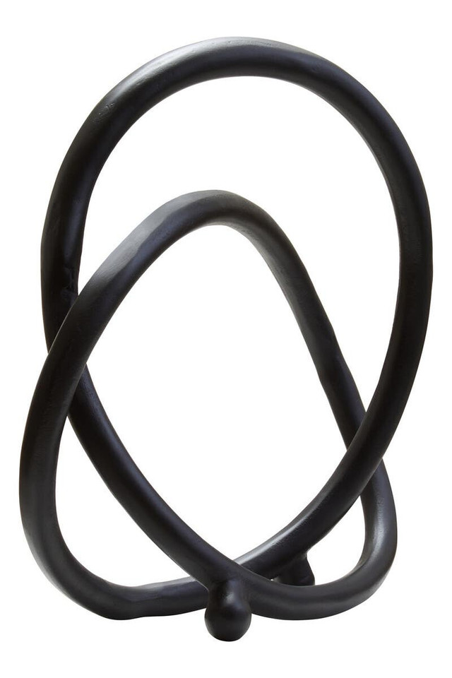 Premier Housewares Prato Matte Black Nickel Finish Twist Sculpture