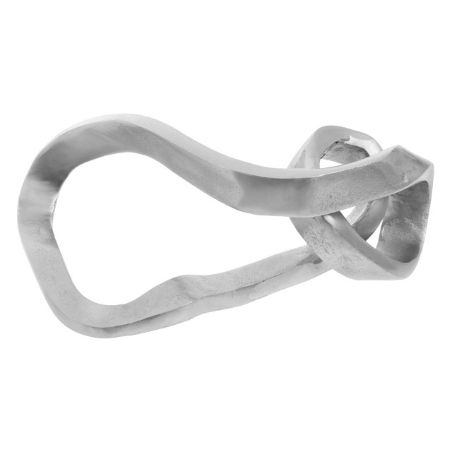 Premier Housewares Prato Silver Finish Abstract Knot Sculpture