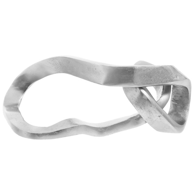 premier housewares Prato Silver Finish Abstract Knot Sculpture