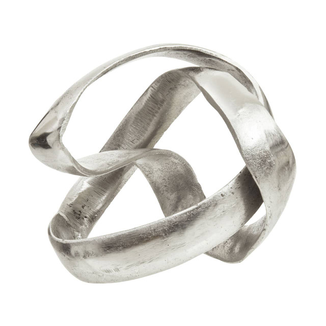 Premier Housewares Prato Silver Finish Knot Sculpture