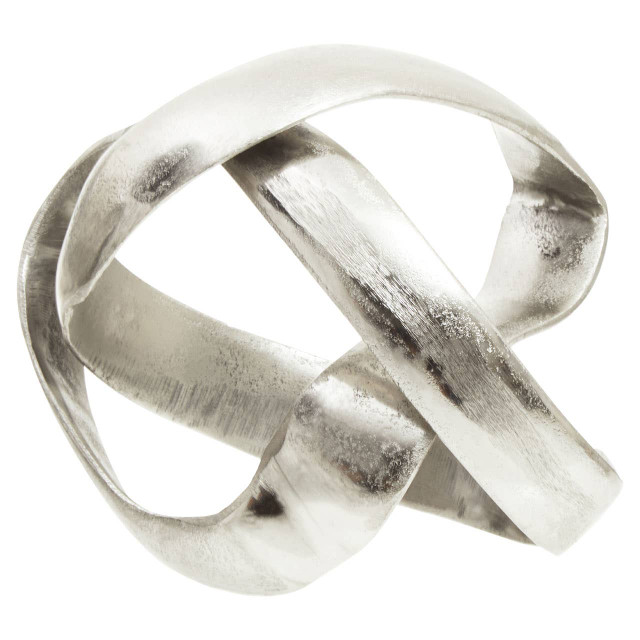 Premier Housewares Prato Silver Finish Knot Sculpture