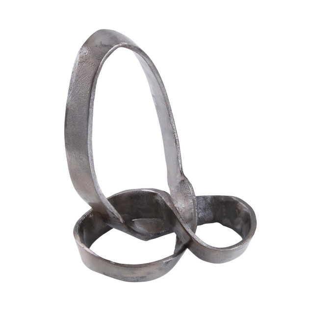 Premier Housewares Prato Silver Nickel Finish Knot Sculpture