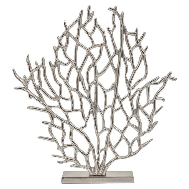 Premier Housewares Prato Small Silver Nickel Finish Coral Sculpture