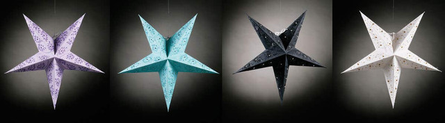 premier housewares 4 Assorted Paper Stars Shades
