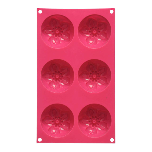 Premier Housewares 6 Flower Hot Pink Cake Mould
