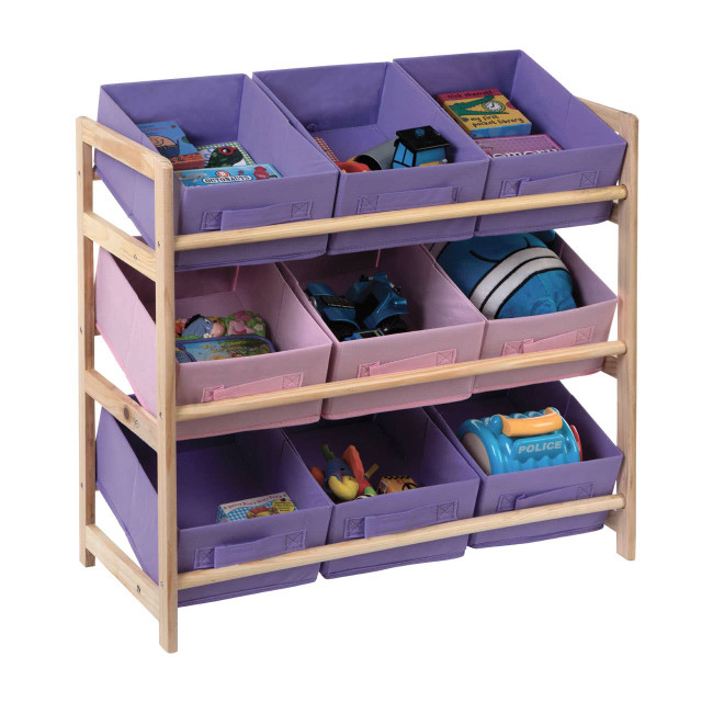 premier housewares 9 Canvas Tubs Kids Storage Unit