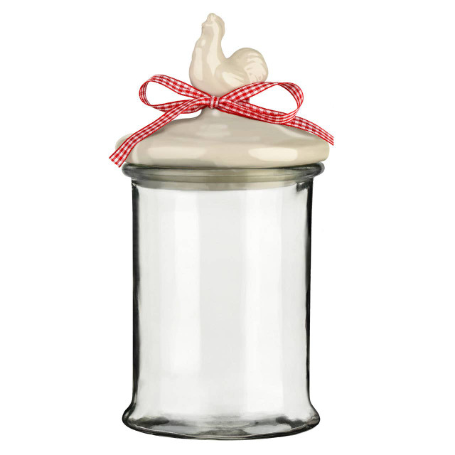Premier Housewares Abbie Glass Storage Jar - 1300ml