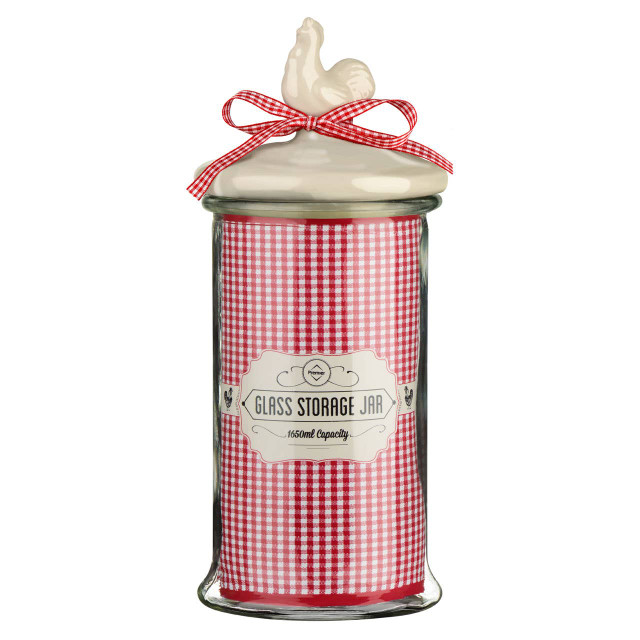 premier housewares Abbie Glass Storage Jar - 1650ml