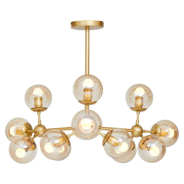 Premier Housewares Abira Gold 12 Arm Pendant Light