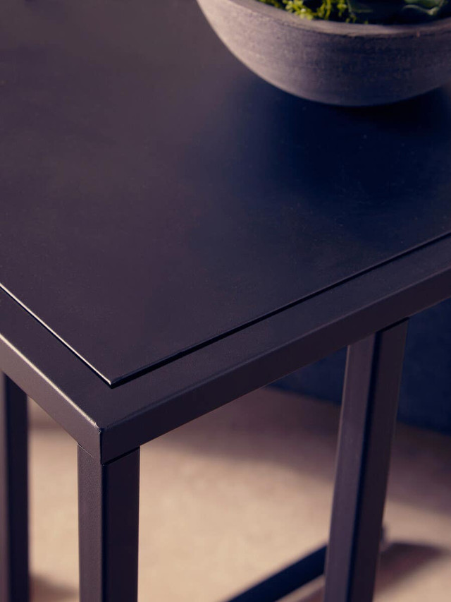 premier housewares Acero Black Metal Side Table