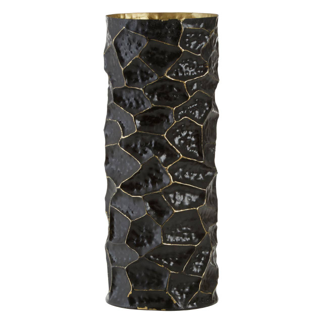 premier housewares Akola Black and Gold Large Vase