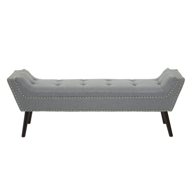 Premier Housewares Alea Grey Fabric Bench