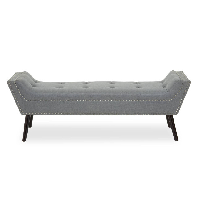 premier housewares Alea Grey Fabric Bench