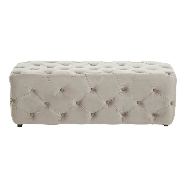 Premier Housewares Alea Mink Velvet Bench