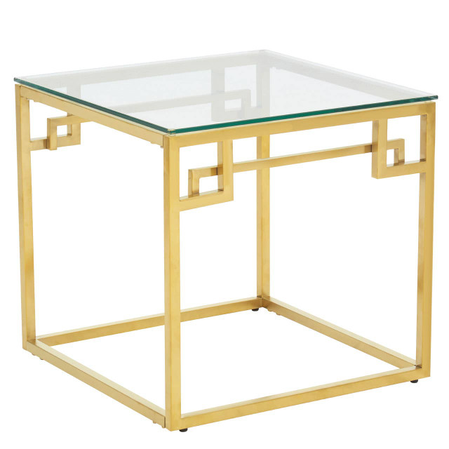 Premier Housewares Allure Gold Brushed Side Table