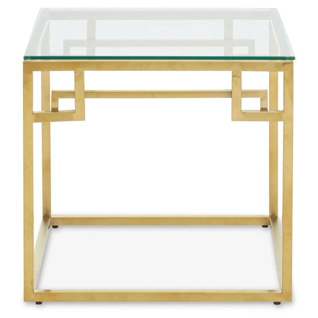 premier housewares Allure Gold Brushed Side Table