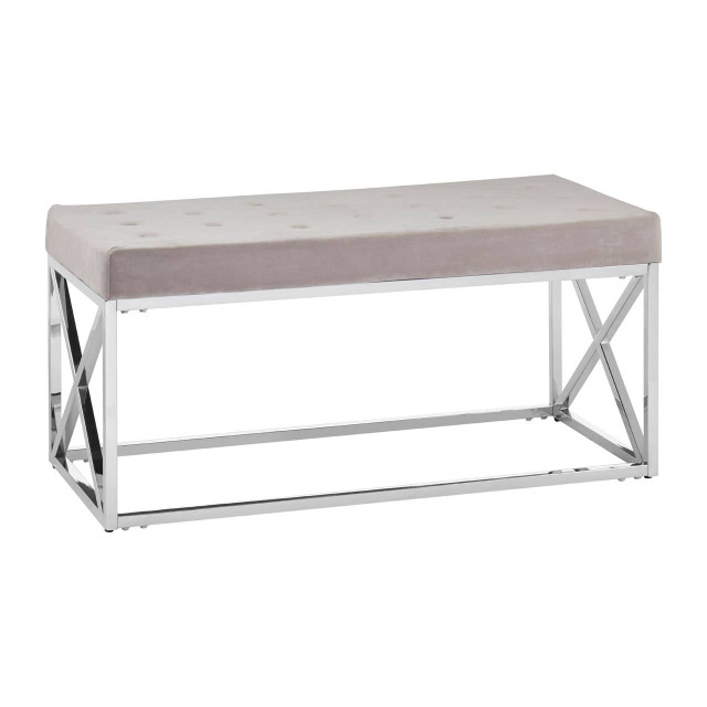 Premier Housewares Allure Mink Tufted Bench