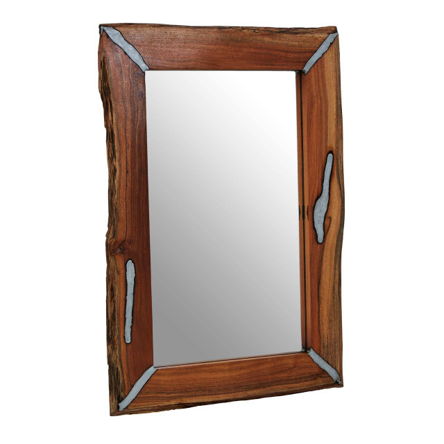 Premier Housewares Almora Acacia Wood Wall Mirror