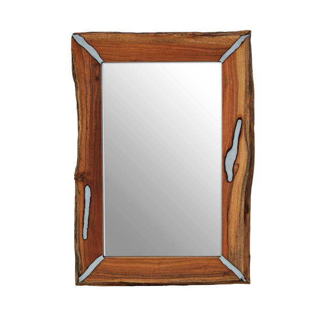 premier housewares Almora Acacia Wood Wall Mirror