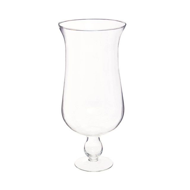 Premier Housewares Ambra Clear Glass Fluted Vase