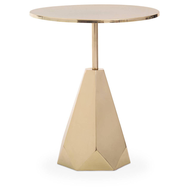 premier housewares Amira Shiny Gold Side Table