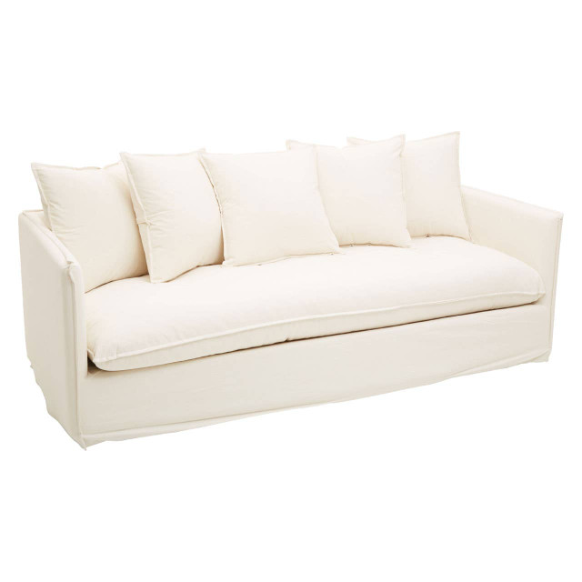 Premier Housewares Antibes 3 Seat Cream Sofa