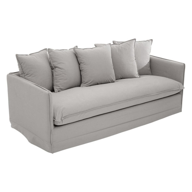 Premier Housewares Antibes 3 Seater Grey Sofa