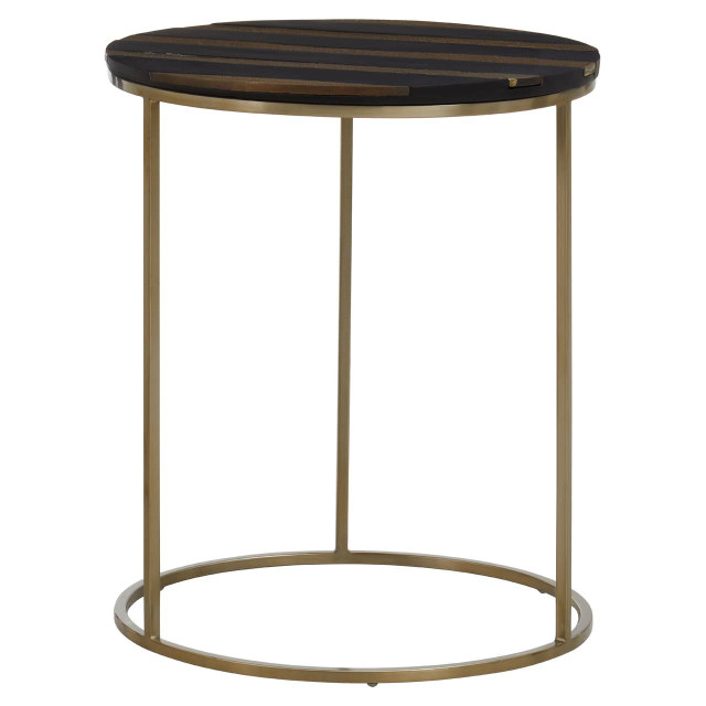 Premier Housewares Aris Black And Gold Side Table