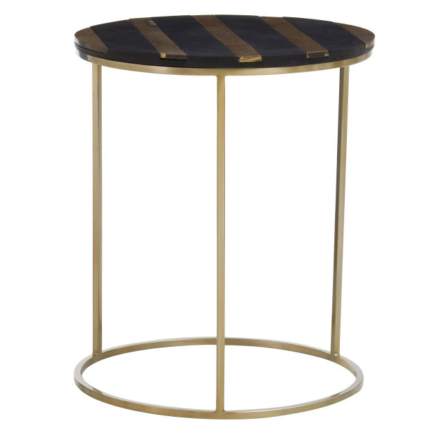 premier housewares Aris Black And Gold Side Table