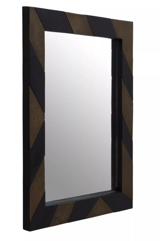 Premier Housewares Aris Black And Gold Wall Mirror