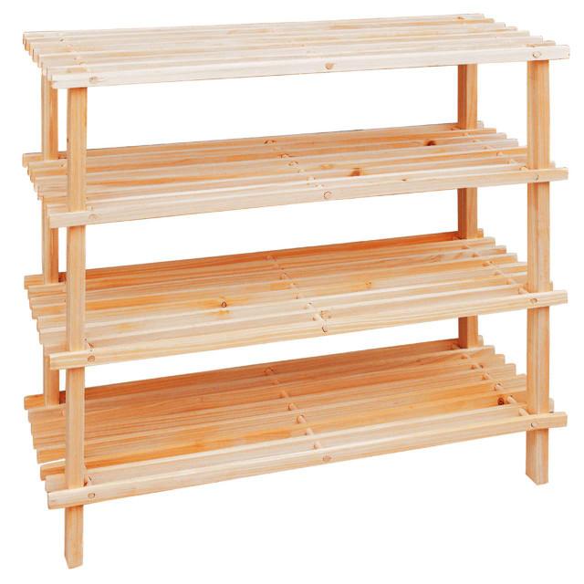 premier housewares Arla 4 Tier Wooden Shoe Rack