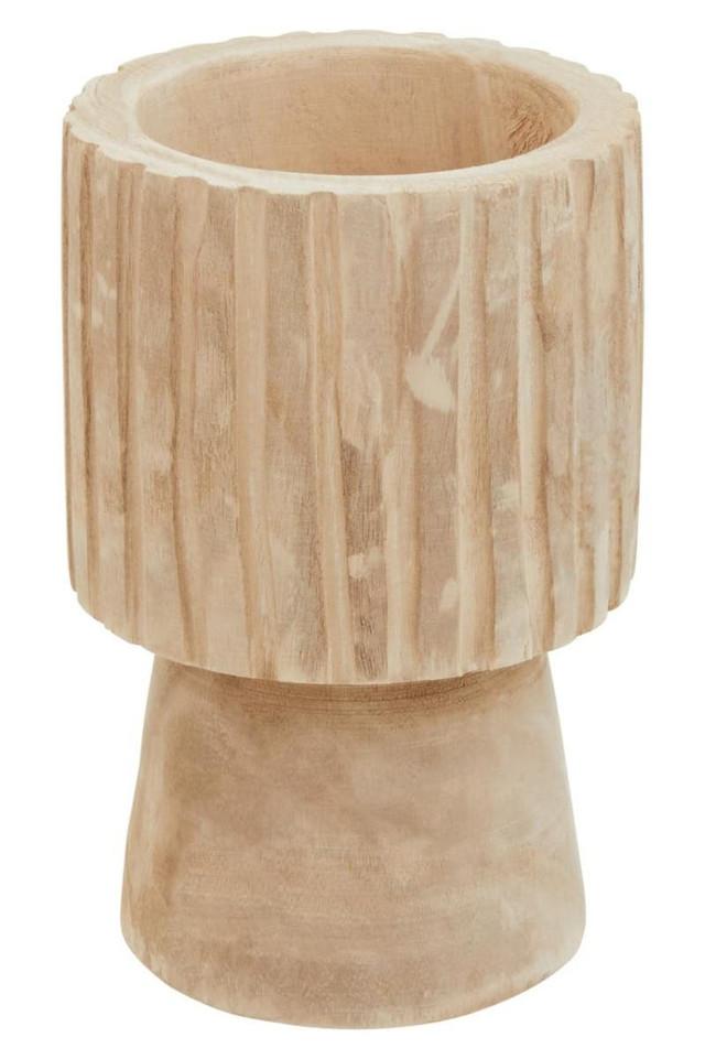 Premier Housewares Arlo Engraved Wooden Vase