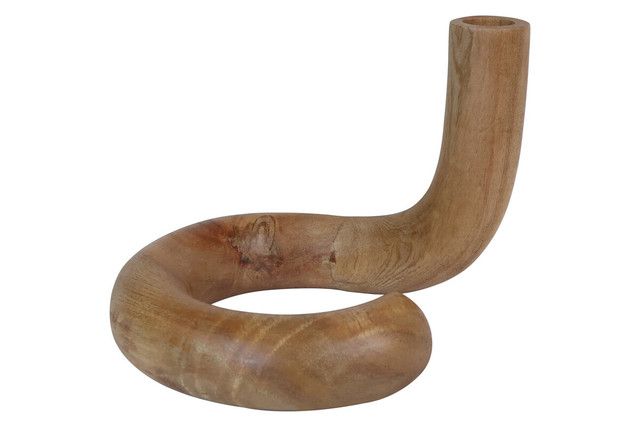 Premier Housewares Arlo Natural Wood Candle Holder